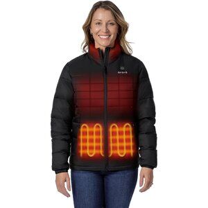 Women's Heated Puffer Jacket with 4 Heat Zones, Lightweight Heated Coat with USB